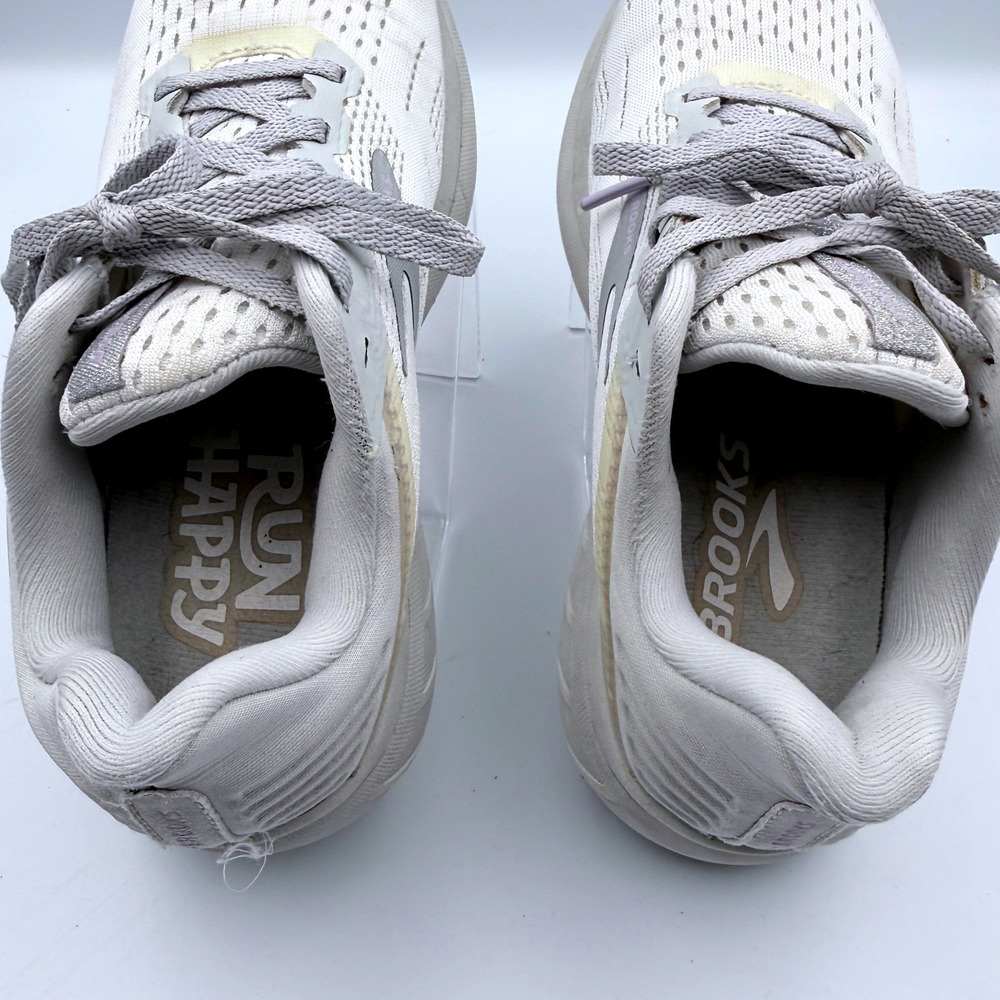 Brooks Ghost 14 Running Shoes Womens 5.5 Grey White Mesh Sneakers 1203651B174 - Picture 6 of 9